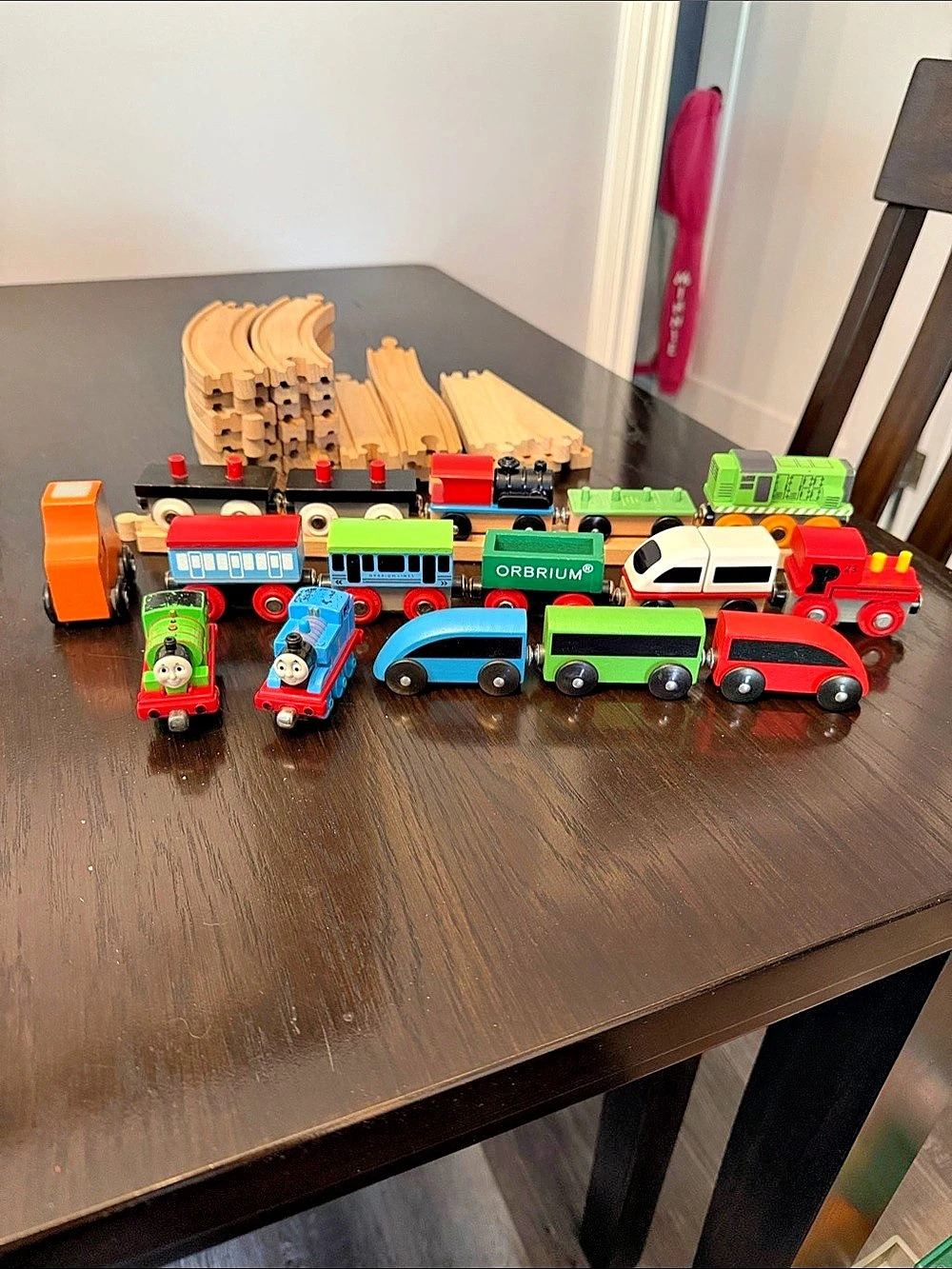 Wooden Train Set & Toy Vehicles